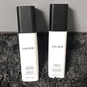 Jennifer Aniston Lolavie glossing detangler and perfecting leave in